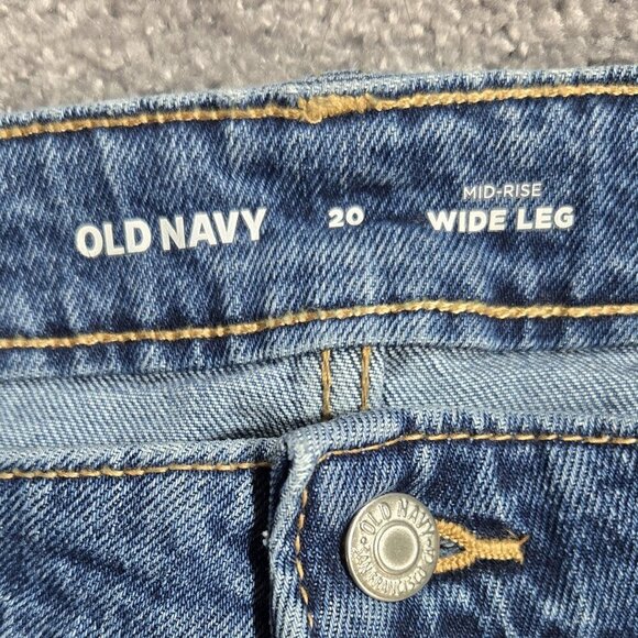 Old Navy NWT Oona Medium Wash Mid Rise Wide Leg Jeans Capsule Classic - Picture 6 of 9